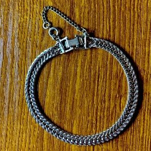 Vintage Goldwater silver tone Herringbone Bracelet